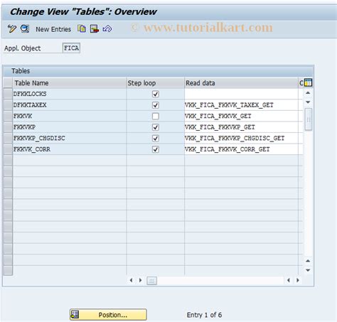 CASG SAP Tcode BP Control Tables Transaction Code