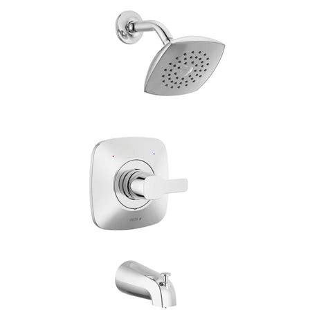 Delta Modern Transitional Handle Wall Mount Tub And Shower Trim Kit