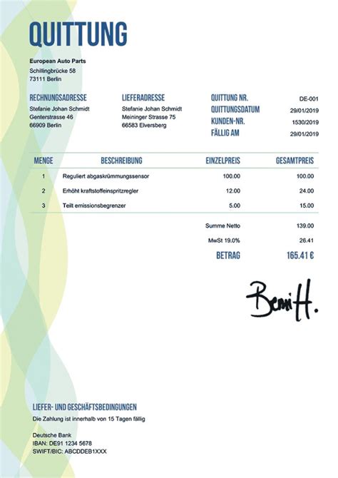 Kostenvoranschlag Umzug Muster