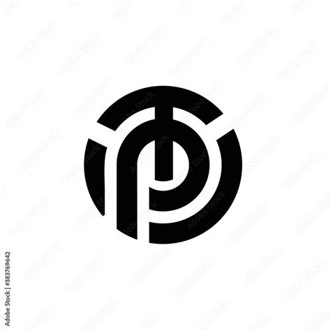 Letter Tp Circle Logo Design Vector Image Letter Tp Circle Logo Icon