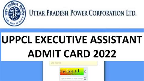 Uppcl Executive Assistant Admit Card Released Upenergy In