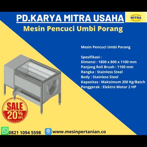 Jual Katalog Mesin Pencuci Umbi Porang Bogor Mesin Pertanian Bogor