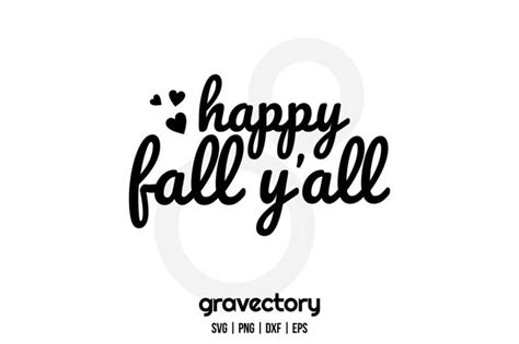 happy fall y'all svg and dxf files