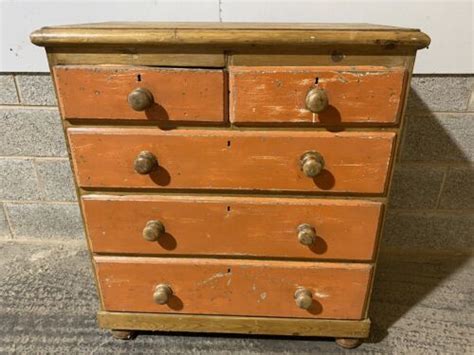 Victorian Pine 2 Over 3 Chest Of Drawers C 1880 Antiques To Buy