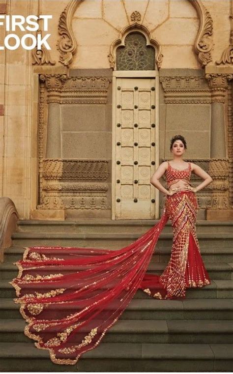 Pin By Vidushi Rathore On Tamannaah Bhatia Bridal Lehenga Red Indian