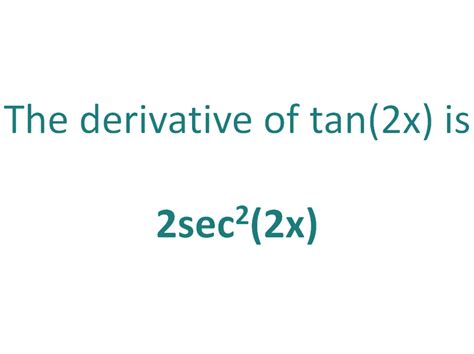 The Derivative Of Tan X Derivativeit