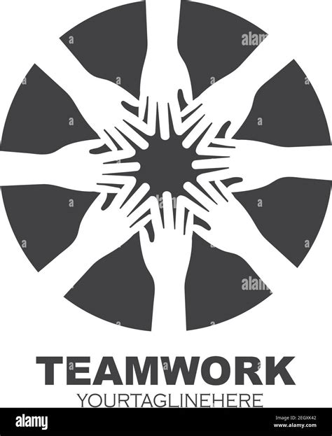 Teamwork Logo Vector Icon Illustration Design Template Stock Vector