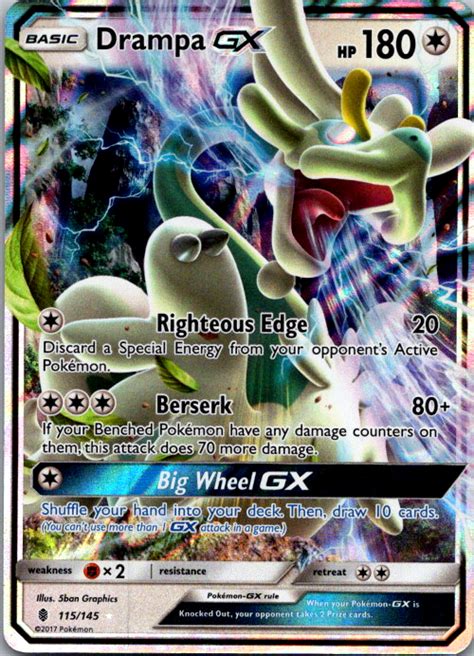 2017 115 145 Drampa GX Full Art Ultra Rare Guardians Rising EBay