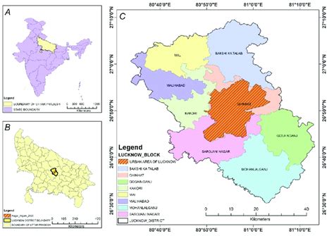 Location Map Of The Study Area A C Shows The Country State And