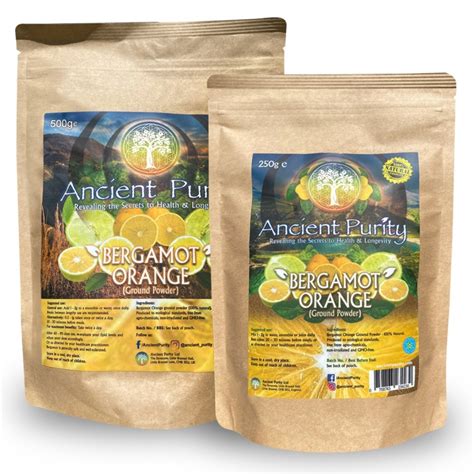 Bergamot Orange Powder 500g Super Natural Powders Ancient Purity