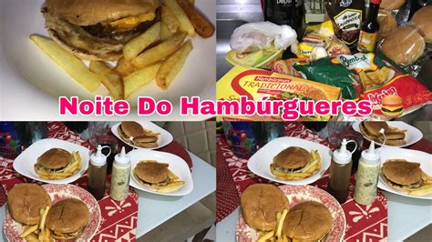 Noite Do HambÚrguer 🍔 Maionese Temporada Molho Cheddar E Batata Frita