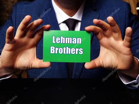 Concepto De Negocio Que Significa Lehman Brothers Con Signo En La