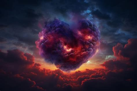 Una Nube En Forma De Coraz N Con Las Palabras Amor En Ella Foto Premium