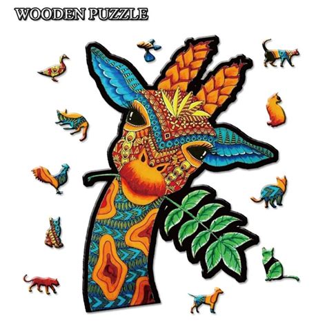 Puzzle Girafe En Bois