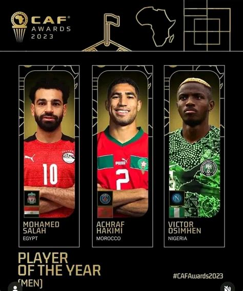 CAF Awards 2023 Osimhen Battles Salah Hakimi For Mens Player Prize