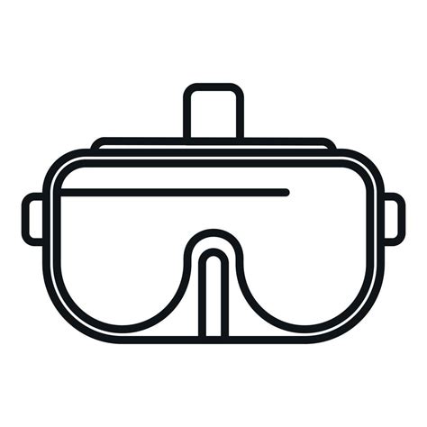 Vr Headset Icon Outline Vector Game Mask Vector Art At Vecteezy