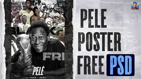 Free Psd 🔵⚪ Pele Poster Design Photoshop Tutorial Matchday