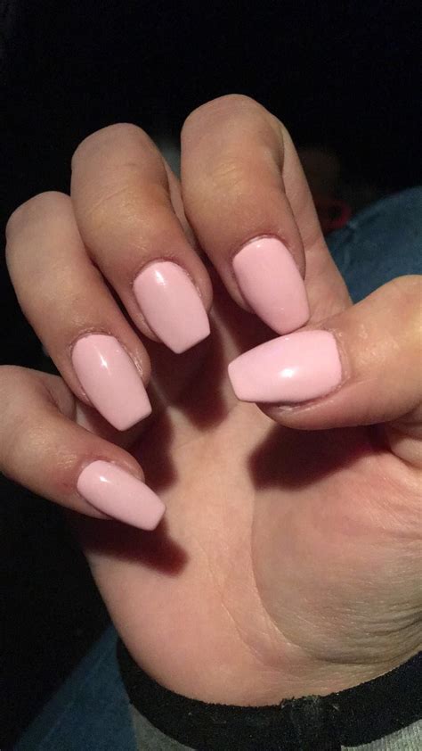 Short Soft Pink Coffin Nails We Have Picked Some Nail Designs In Pink