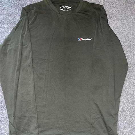 Berghaus Khaki Green Long Sleeve Shirt Size Depop
