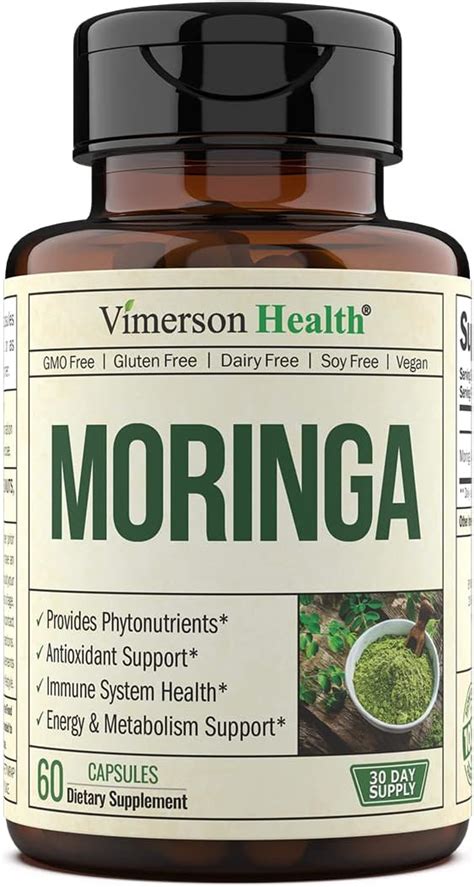 Amazon Moringa Powder Capsules High Potency Formula With