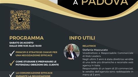 Masterclass Sulla Negoziazione E Gestione Delle Trattativa Il Agosto