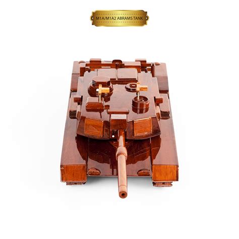 M1am1a2 Abrams Tank Wooden Model Merch Gears
