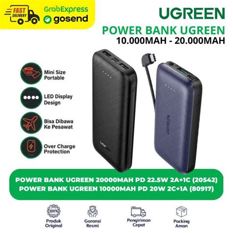 Jual Ugreen Pb Power Bank Mah Mah Fast Charging Max W