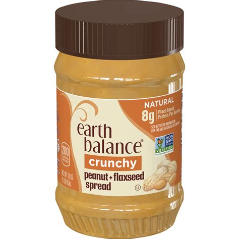 Earth Balance Crunchy Peanut Butter And Flaxseed Oz Walmart