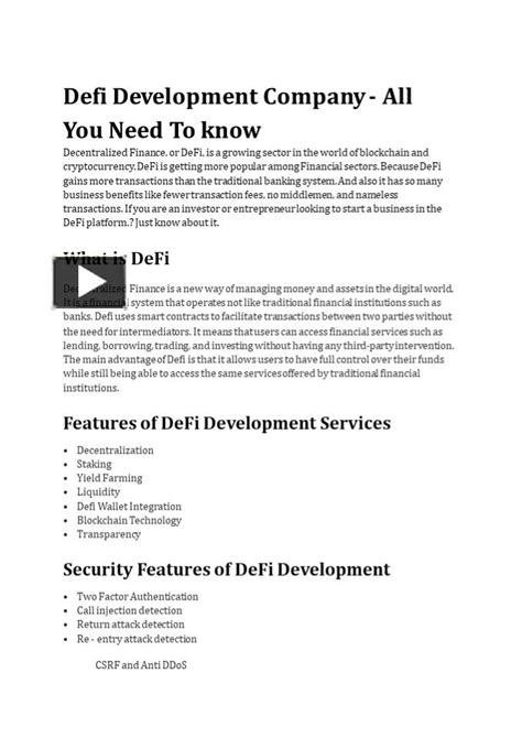 PPT Defi Development Company Addus Technologies PowerPoint