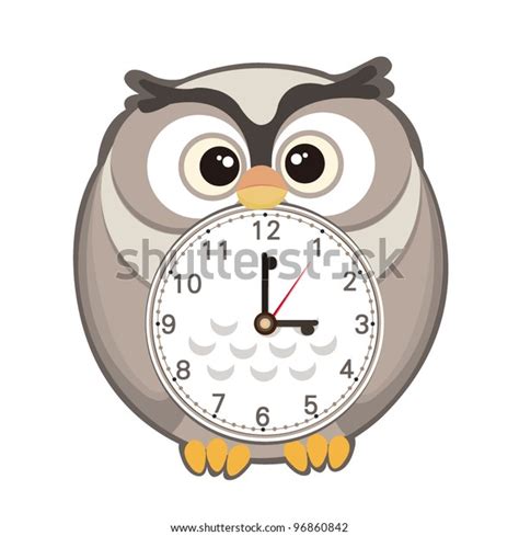 Cute Cartoon Clock Stock Vector Royalty Free 96860842