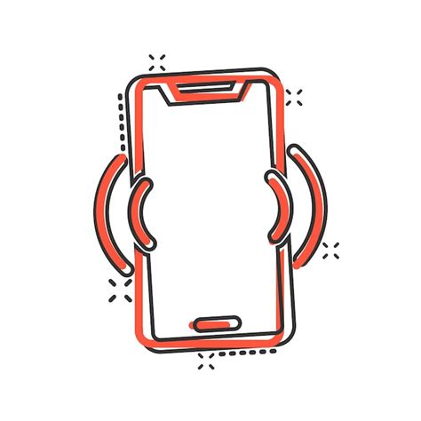 Ícone de tela em branco do smartphone em estilo cômico ilustração em