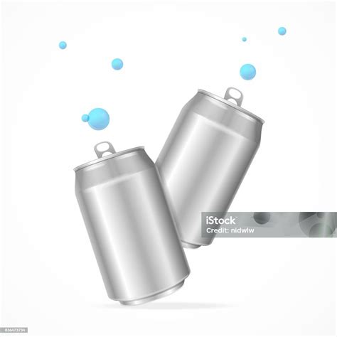 Realistic Steel Cans Set Vector Stock Illustration - Download Image Now ...