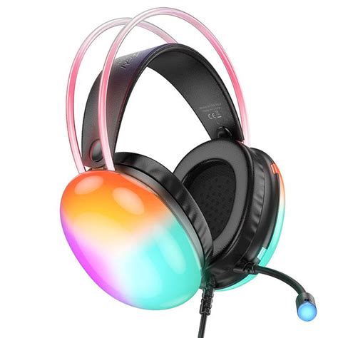 Наушники Игровые с Микрофоном HOCO RGB W109 Plus для Компьютера ...