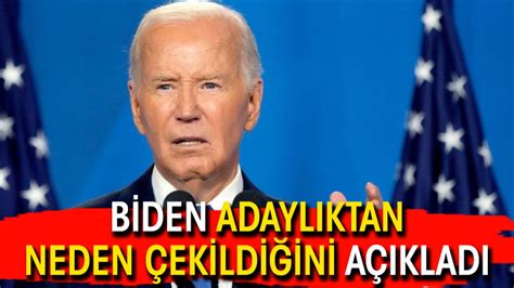 Biden adaylıktan neden çekildiğini açıkladı