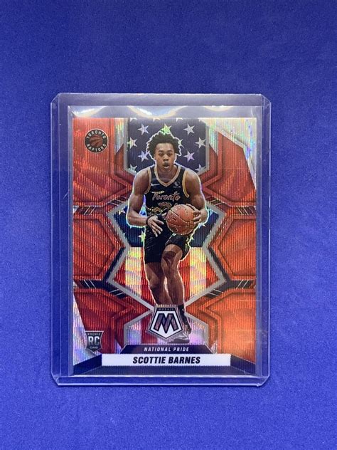 Scottie Barnes 2021 22 Mosaic National Pride Rookie Mosaic Red Wave