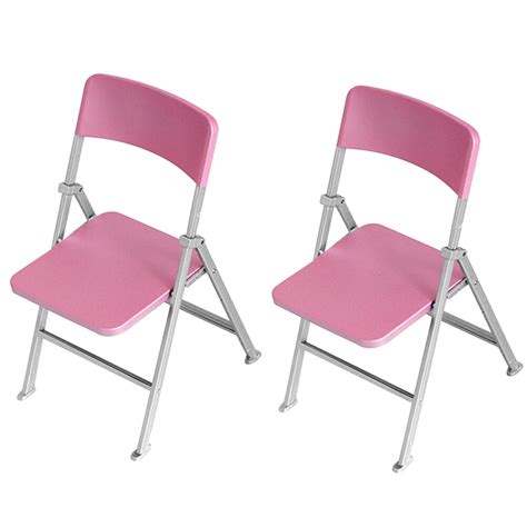 Tiny Furniture 2pcs Folding Mini Chair Dolls Folding Chair Mini House