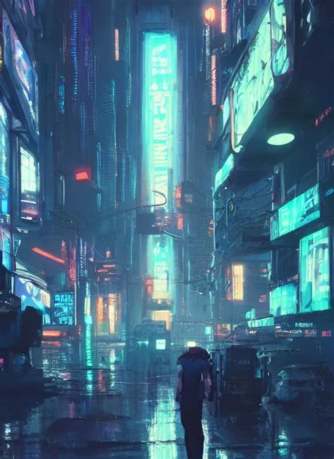 Portrait Street View Scifi Cyberpunk City Bill Stable Diffusion