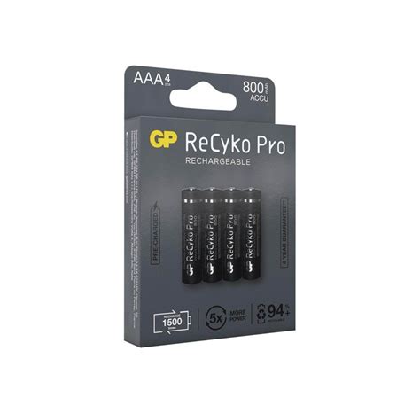 GP ReCyko Pro AAA batteri 800mAh 4 pack På lager Billig