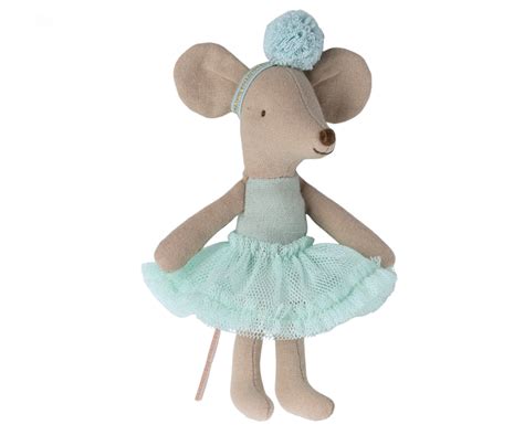 Maileg Ballerina Mouse Little Sister Toys Light Mint