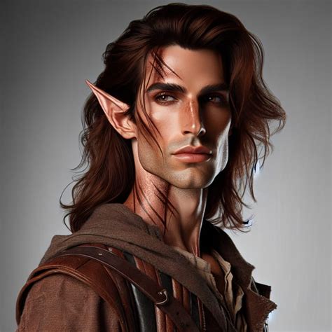 Copper Skinned Wood Elf Mercenary Rugged Fighter Ai Art Generator