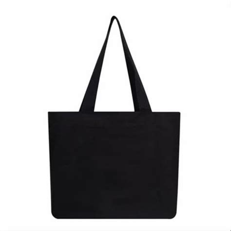 Plain Loop Handle Black Canvas Tote Bag At Rs 32 Piece In Ghaziabad