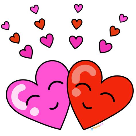 Two Hearts Clip Art Library