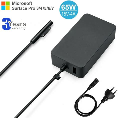 For Microsoft Surface Pro 7 3 4 5 6 Power Adapter 65W 44W 36W Laptop