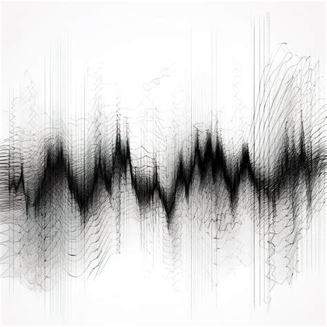 Premium Photo Graphic Sound Wave In Black And White