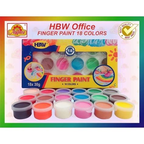 HBW Fingerpaint Water Poster Color 18 Colors C 18030 Lazada PH