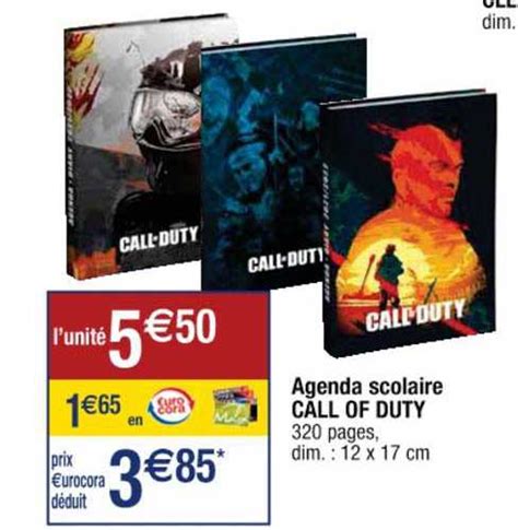 Promo Agenda Scolaire Call Of Duty Chez Cora ICatalogue Fr