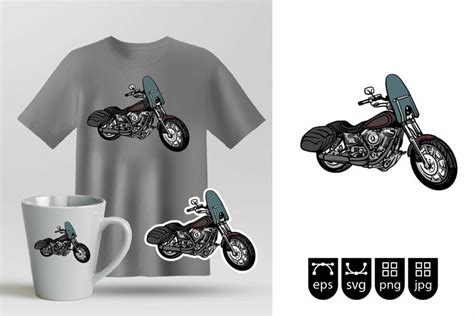 Us Motorcycle Bike Harley Davidson Silhouette Svg Cut File