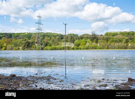 Newburn Uk 24th May 2021 Flooded Farmland At Throckley Reef Reigh