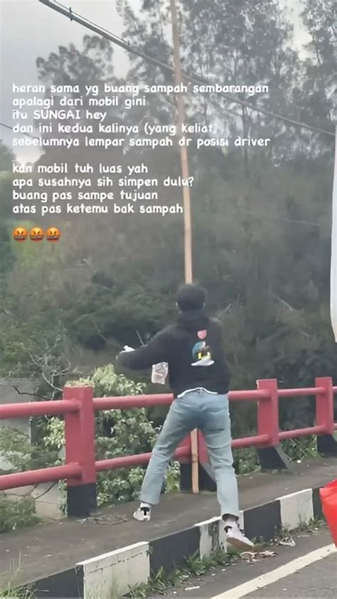 Viral Pengendara Mobil Nekat Buang Sampah Ke Sungai Di Tengah Kemacetan