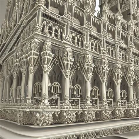 A Photo Real Delicate Ivory Sculpture Of An Ornate Stable Diffusion